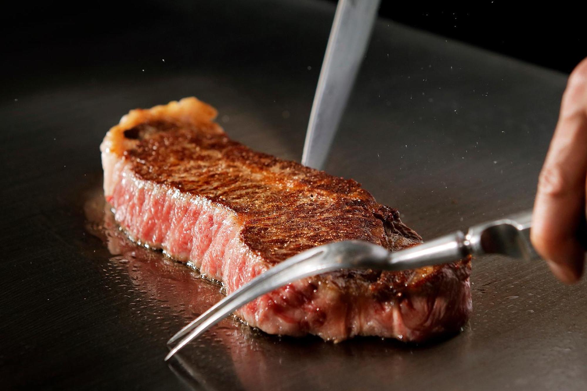 Premier Hotel Nakajima Park Sapporo Bagian luar foto A steak being seared